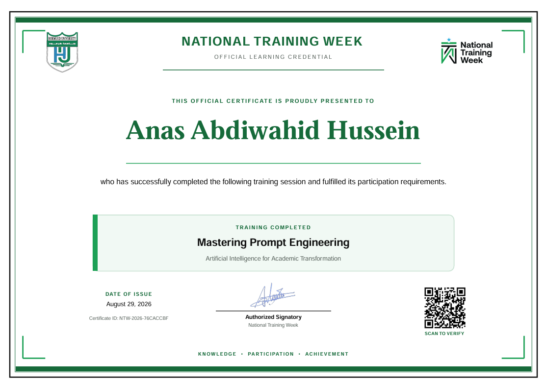 Mastering Prompt Engineering Certificate