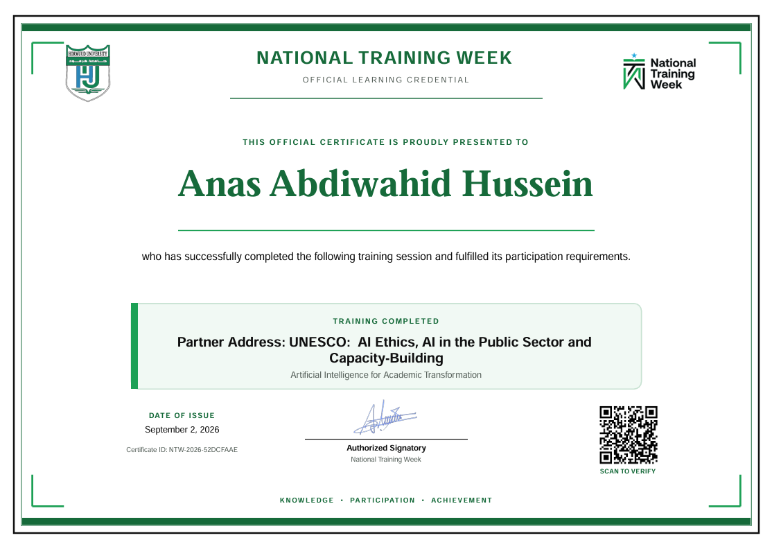 UNESCO AI Ethics Certificate